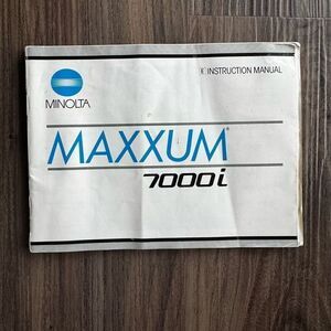 Film Camera 35mm Minolta Maxxum 7000i Instruction Manual Book